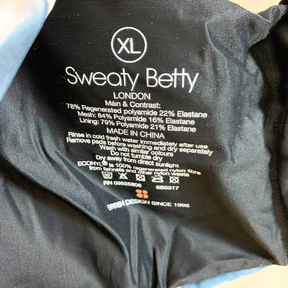 Sweaty Betty Women's Resort Bikini Top in Stellar Blue Water Print Size XL - Picture 5 of 5